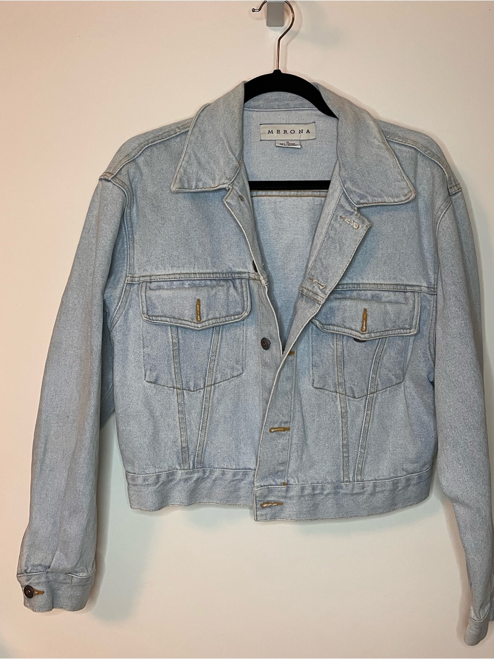 Merona Light Blue Denim Jean Jacket - Classic Trucker Style